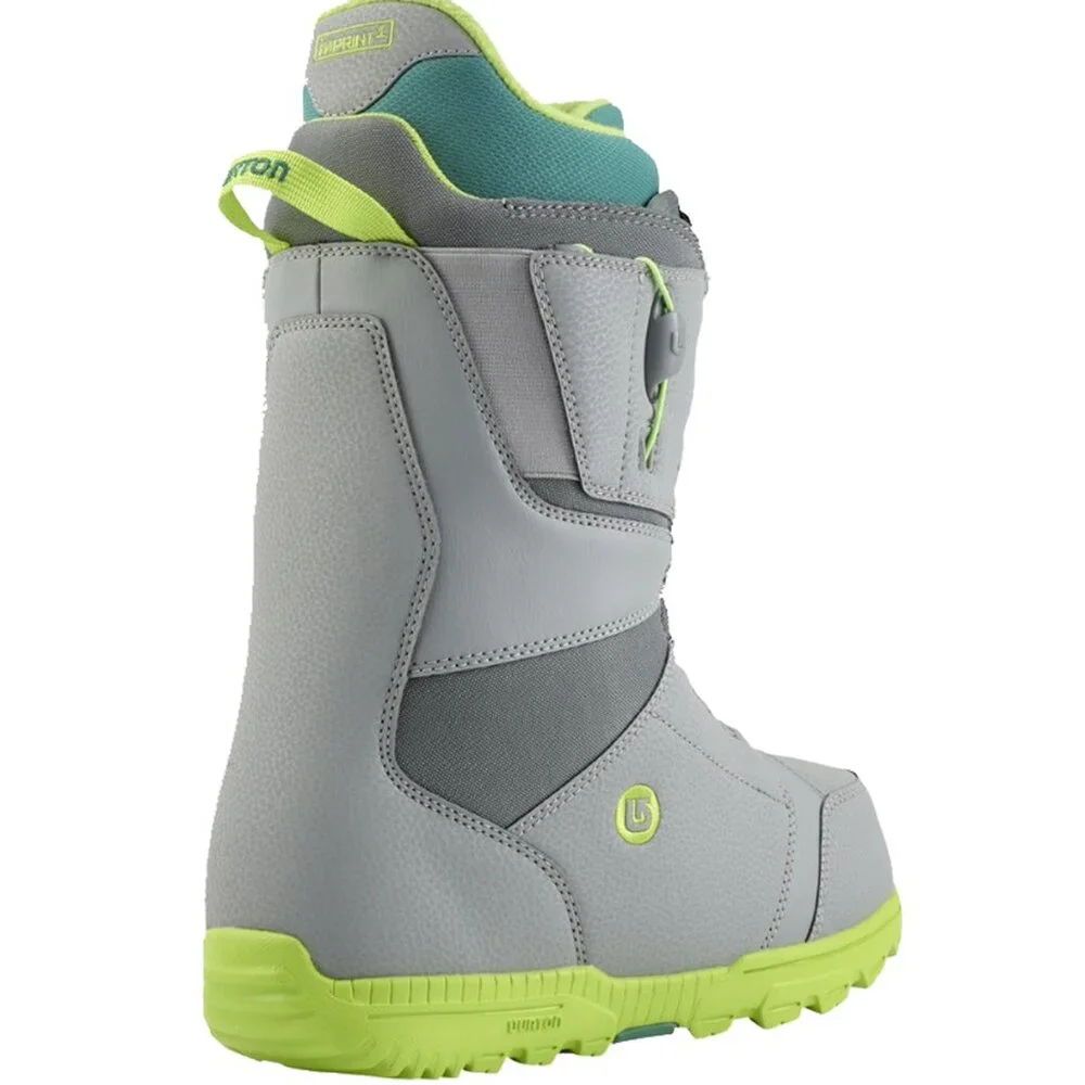 Brand New Burton Moto Snowboard Boots! US 12 Euro 46 Gray & Green Speed Lace